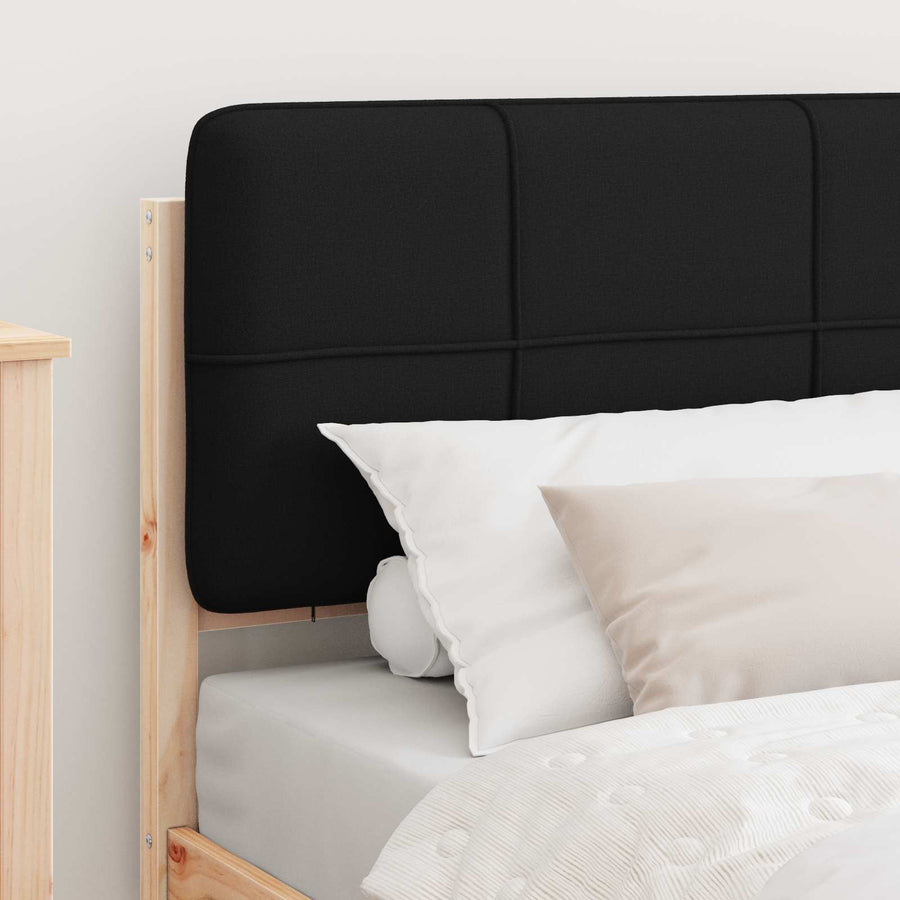 Bedframe met Gevoerd Hoofdgedeelte Zwart 100 x 200 cm