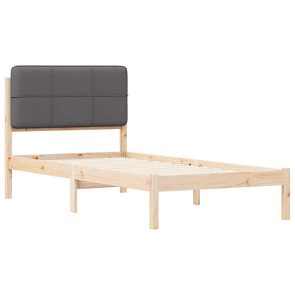 Bedframe met Gevoerd Hoofdgedeelte Donkergrijs 80 x 200 cm