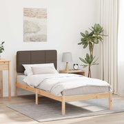Bedframe 80x200 cm massief grenenhout taupe