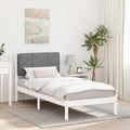 Upholstered Bed Frame Light Grey 80 x 200 cm