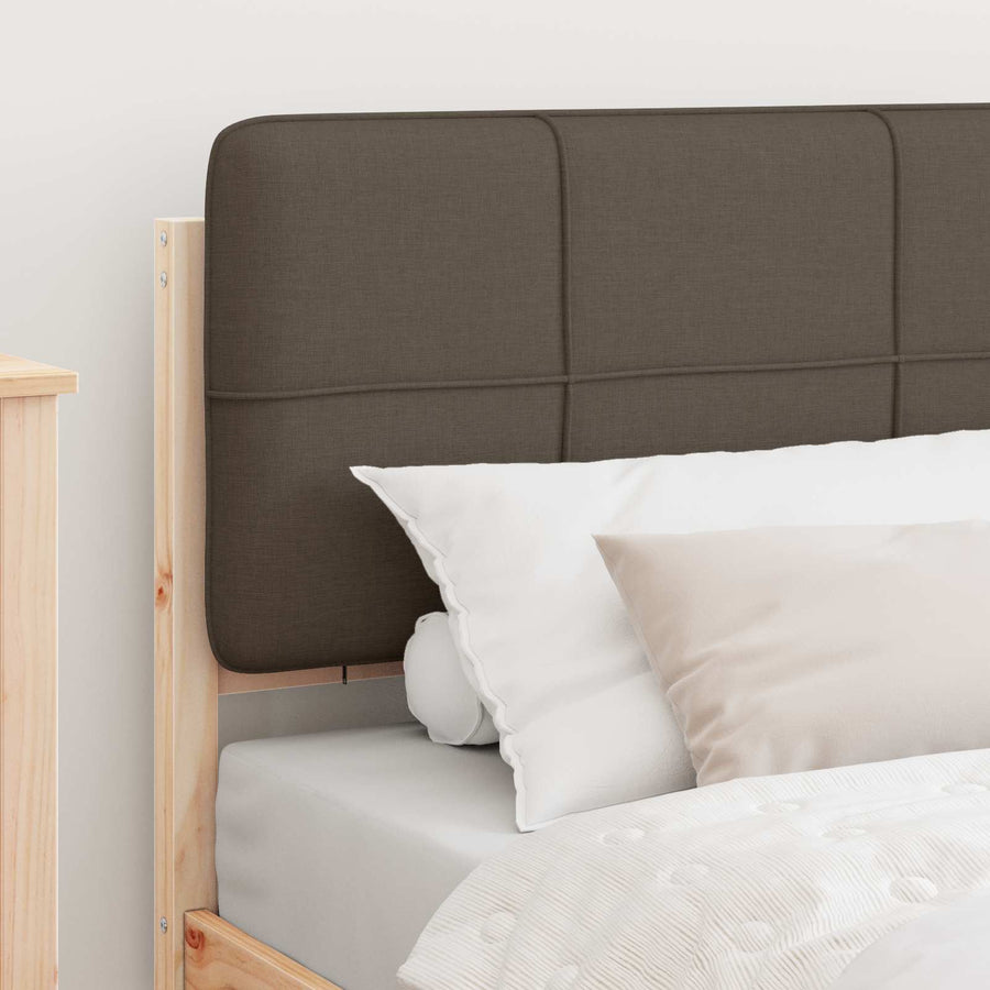 Bedframe met Gevoerd Hoofdgedeelte Taupe 90 x 190 cm