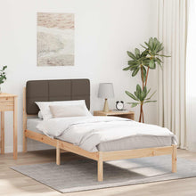 Bedframe met Gevoerd Hoofdgedeelte Taupe 90 x 190 cm