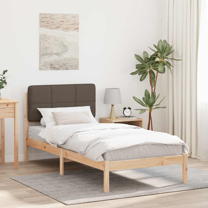 Bedframe met Gevoerd Hoofdgedeelte Taupe 75 x 190 cm