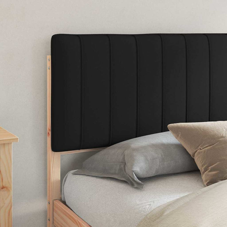 Bedframe met Gevoerd Hoofdgedeelte Zwart 180 x 200 cm