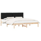 Bedframe massief grenenhout 180x200 cm zwart