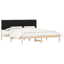 Bedframe met Gevoerd Hoofdgedeelte Zwart 180 x 200 cm