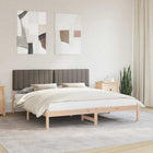 Bedframe massief grenenhout taupe 180x200 cm