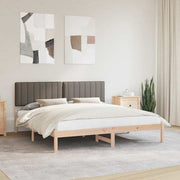 Bedframe massief grenenhout taupe 180x200 cm