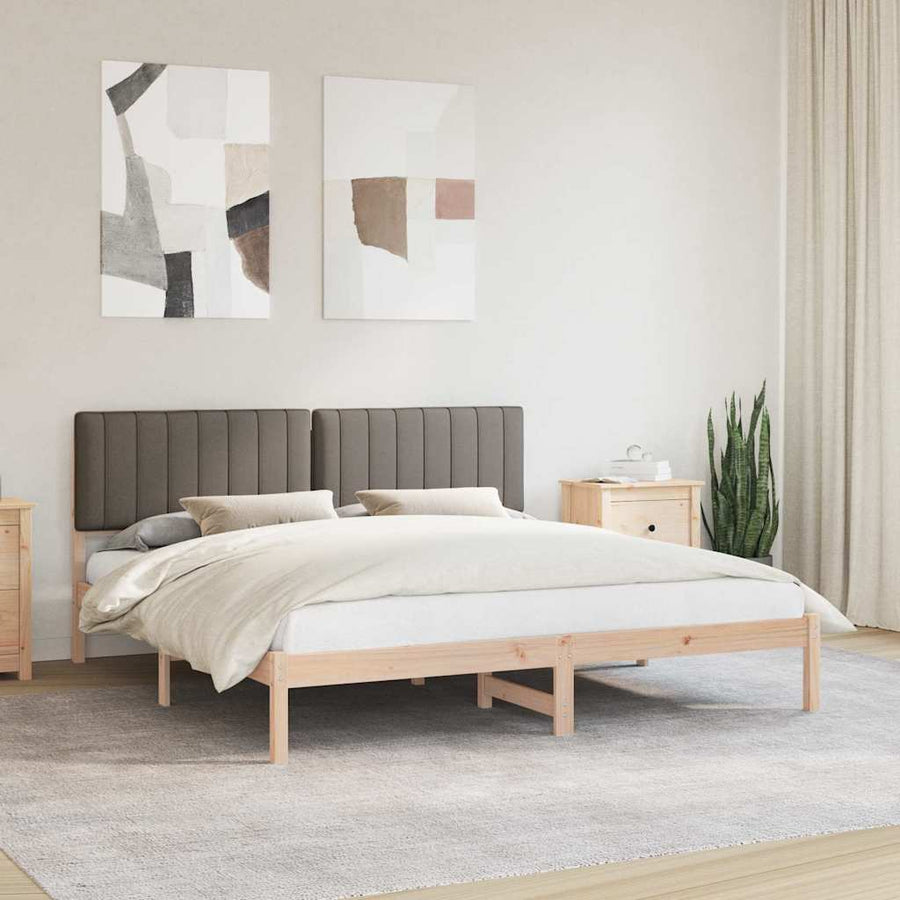 Bedframe met Gevoerd Hoofdgedeelte Taupe 180 x 200 cm