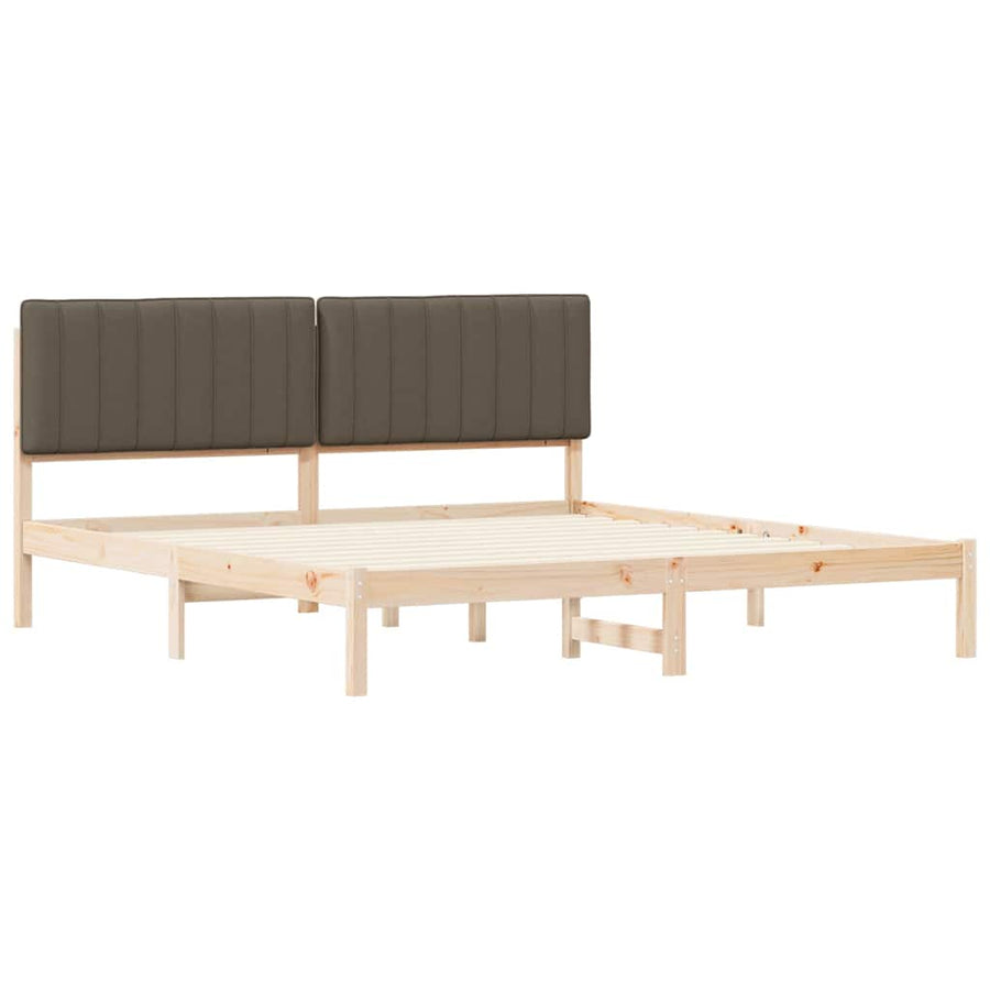 Bedframe met Gevoerd Hoofdgedeelte Taupe 180 x 200 cm