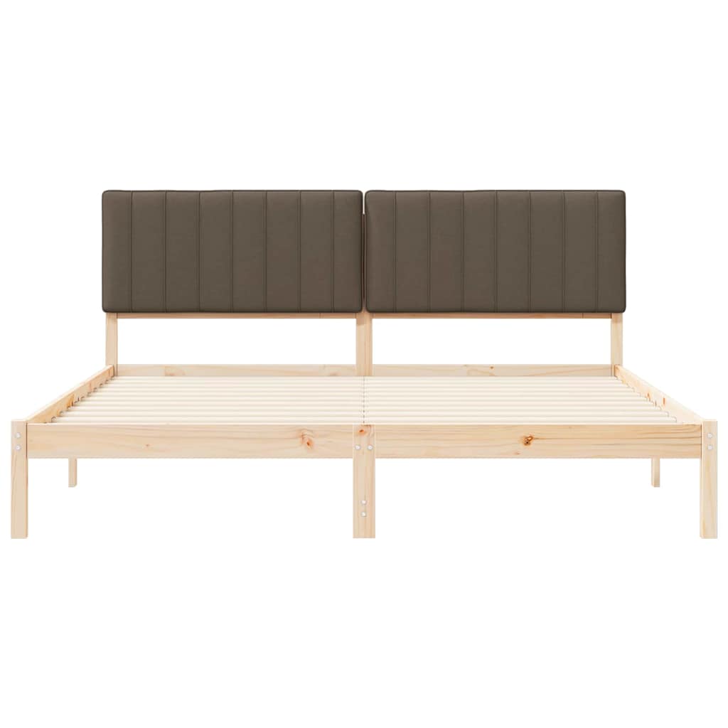 Bedframe met Gevoerd Hoofdgedeelte Taupe 180 x 200 cm