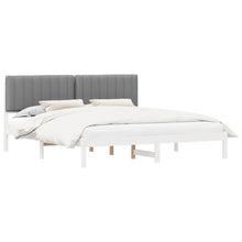 Bedframe met Gevoerd Hoofdgedeelte Lichtgrijs 180 x 200 cm