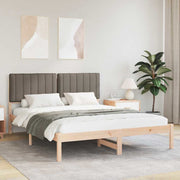 Bedframe 160x200 cm massief grenenhout taupe