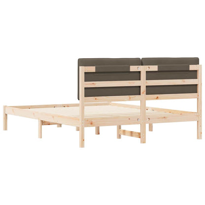 Bedframe met Gevoerd Hoofdgedeelte Taupe 160 x 200 cm