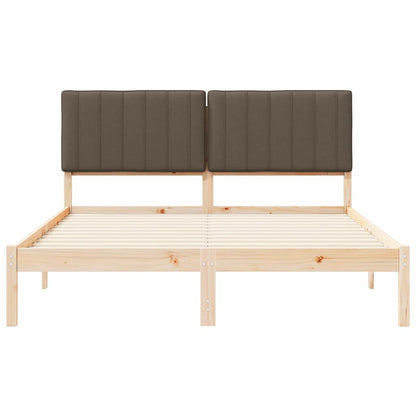 Bedframe met Gevoerd Hoofdgedeelte Taupe 150 x 200 cm