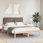 Bedframe massief grenenhout taupe 140x200 cm