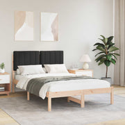 Bedframe 125x205 cm grenenhout zwart