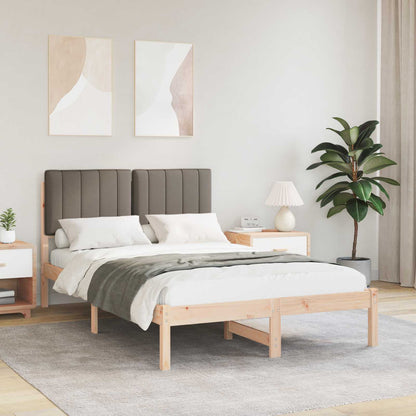 Bedframe met Gevoerd Hoofdgedeelte Natuurlijk en Taupe