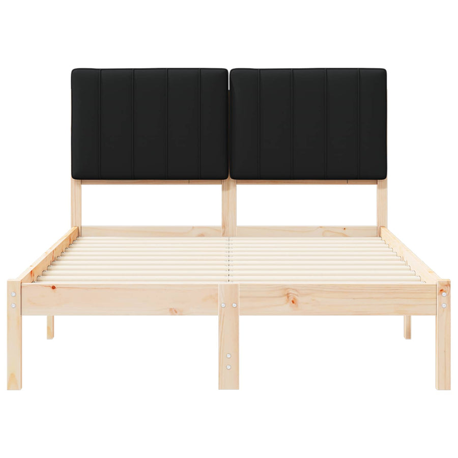 Bedframe met Gevoerd Hoofdgedeelte Zwart 120 x 190 cm