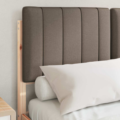 Bedframe met Gevoerd Hoofdgedeelte Taupe 120 x 190 cm