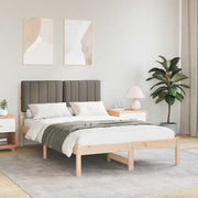 Bedframe massief grenenhout 120x190 cm taupe