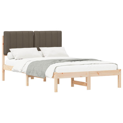 Bedframe met Gevoerd Hoofdgedeelte Taupe 120 x 190 cm