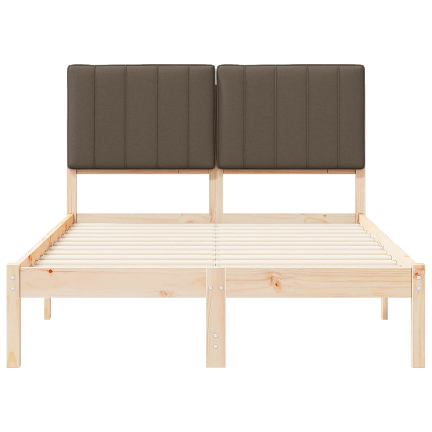 Bedframe met Gevoerd Hoofdgedeelte Taupe 120 x 190 cm