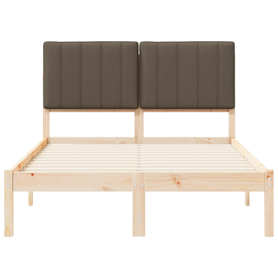 Bedframe met Gevoerd Hoofdgedeelte Taupe 120 x 190 cm