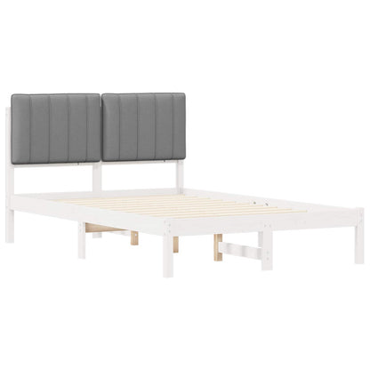 Bedframe met Gevoerd Hoofdgedeelte Lichtgrijs 120 x 190 cm