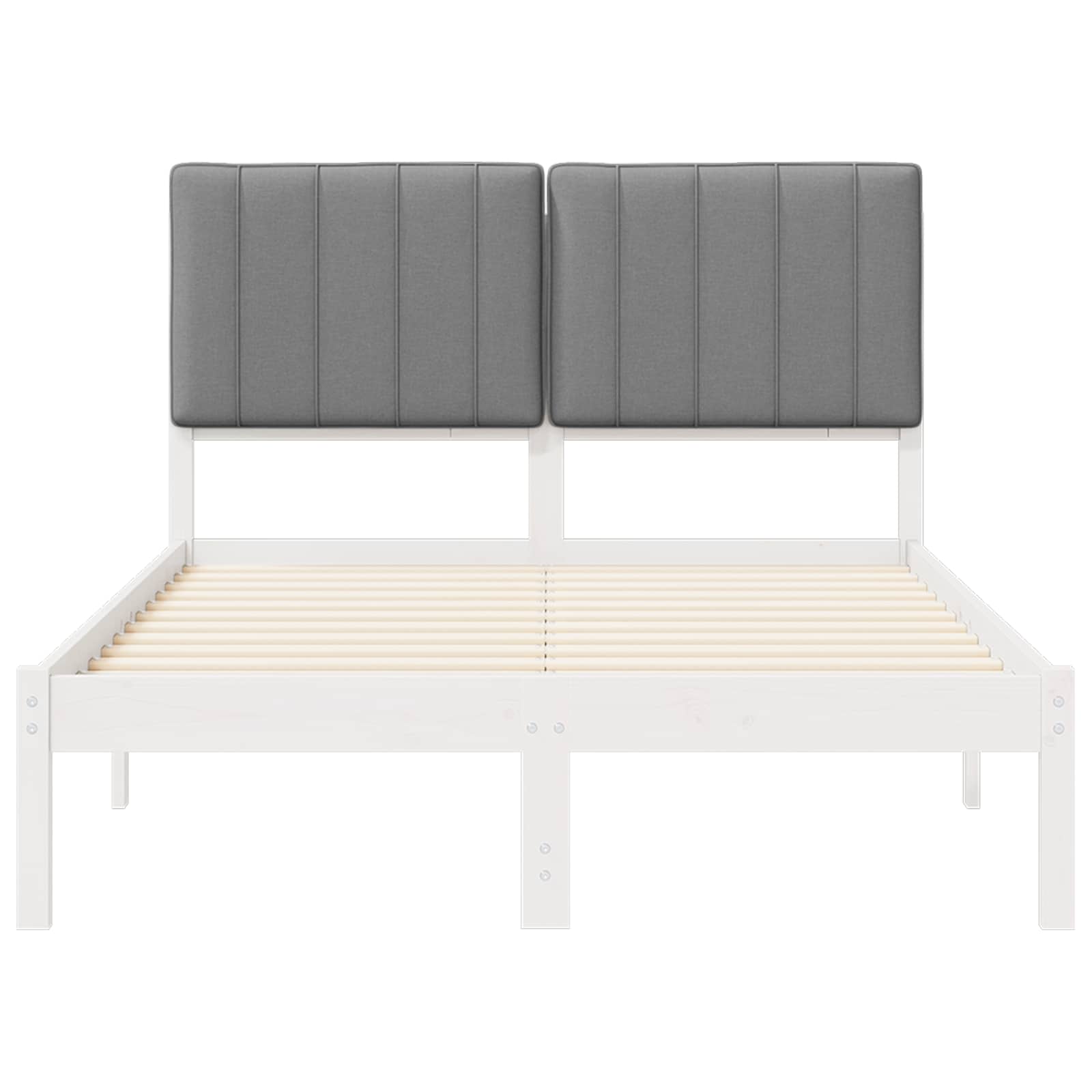 Bedframe met Gevoerd Hoofdgedeelte Lichtgrijs 120 x 190 cm