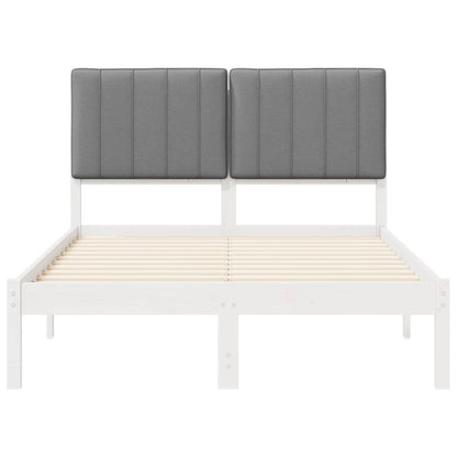 Bedframe met Gevoerd Hoofdgedeelte Lichtgrijs 120 x 190 cm