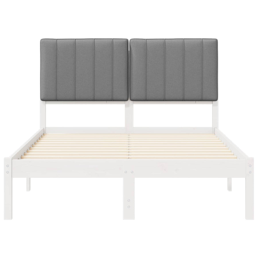 Bedframe met Gevoerd Hoofdgedeelte Lichtgrijs 120 x 190 cm