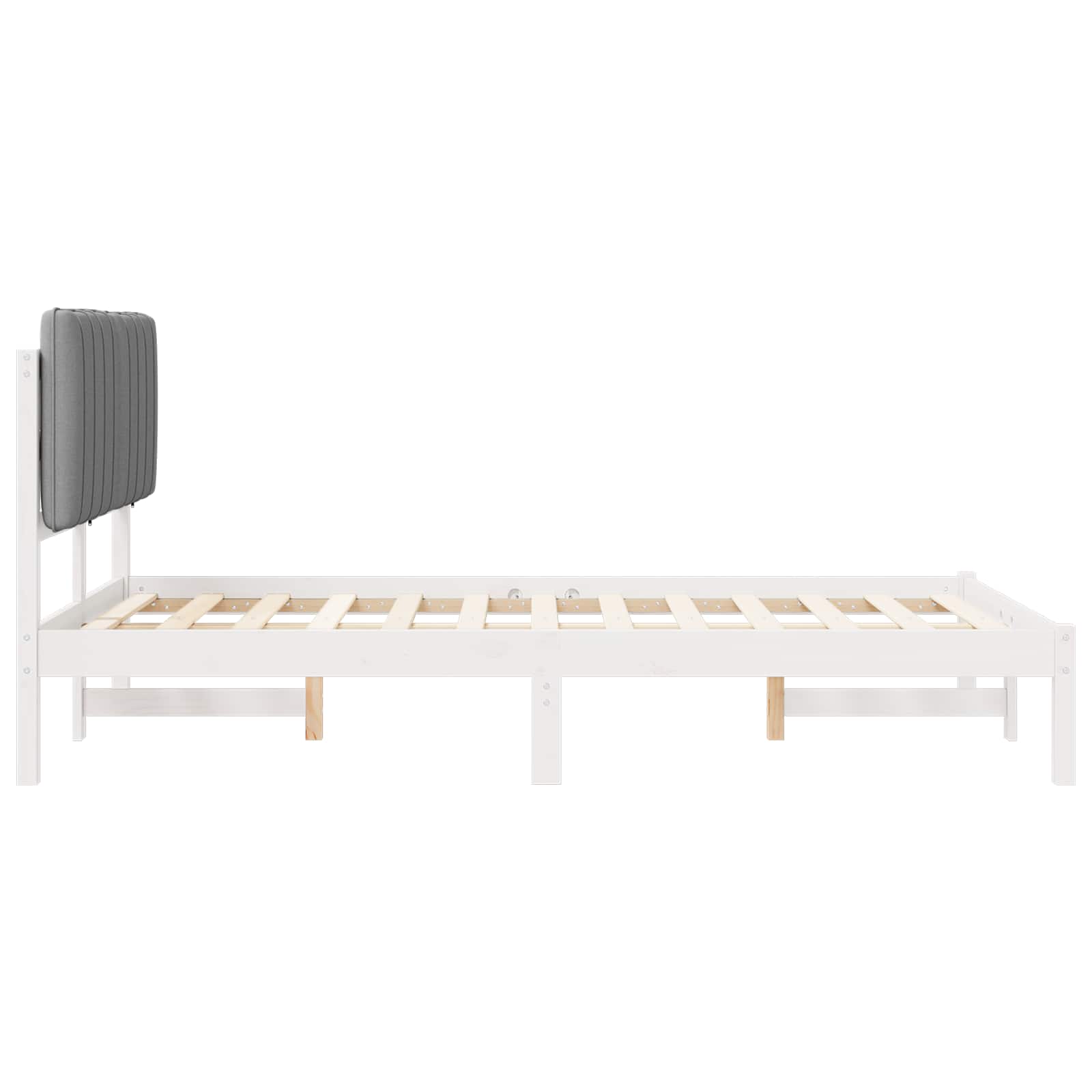 Bedframe met Gevoerd Hoofdgedeelte Lichtgrijs 120 x 190 cm