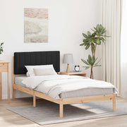 Bedframe 100x200 cm zwart massief grenenhout