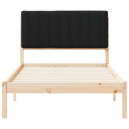 Bedframe met Gevoerd Hoofdgedeelte Zwart 100 x 200 cm