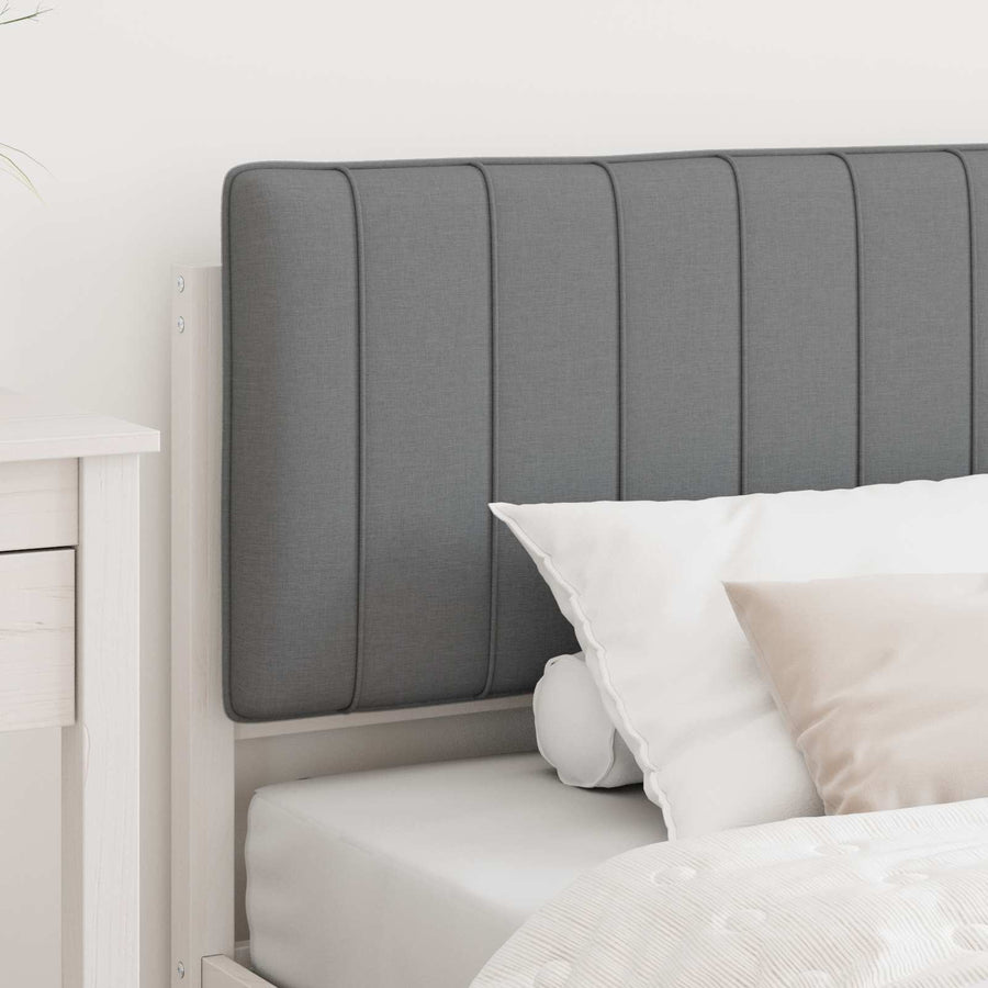 Bedframe met Gevoerd Hoofdgedeelte Lichtgrijs 100 x 200 cm