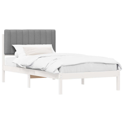 Bedframe met Gevoerd Hoofdgedeelte Lichtgrijs 100 x 200 cm
