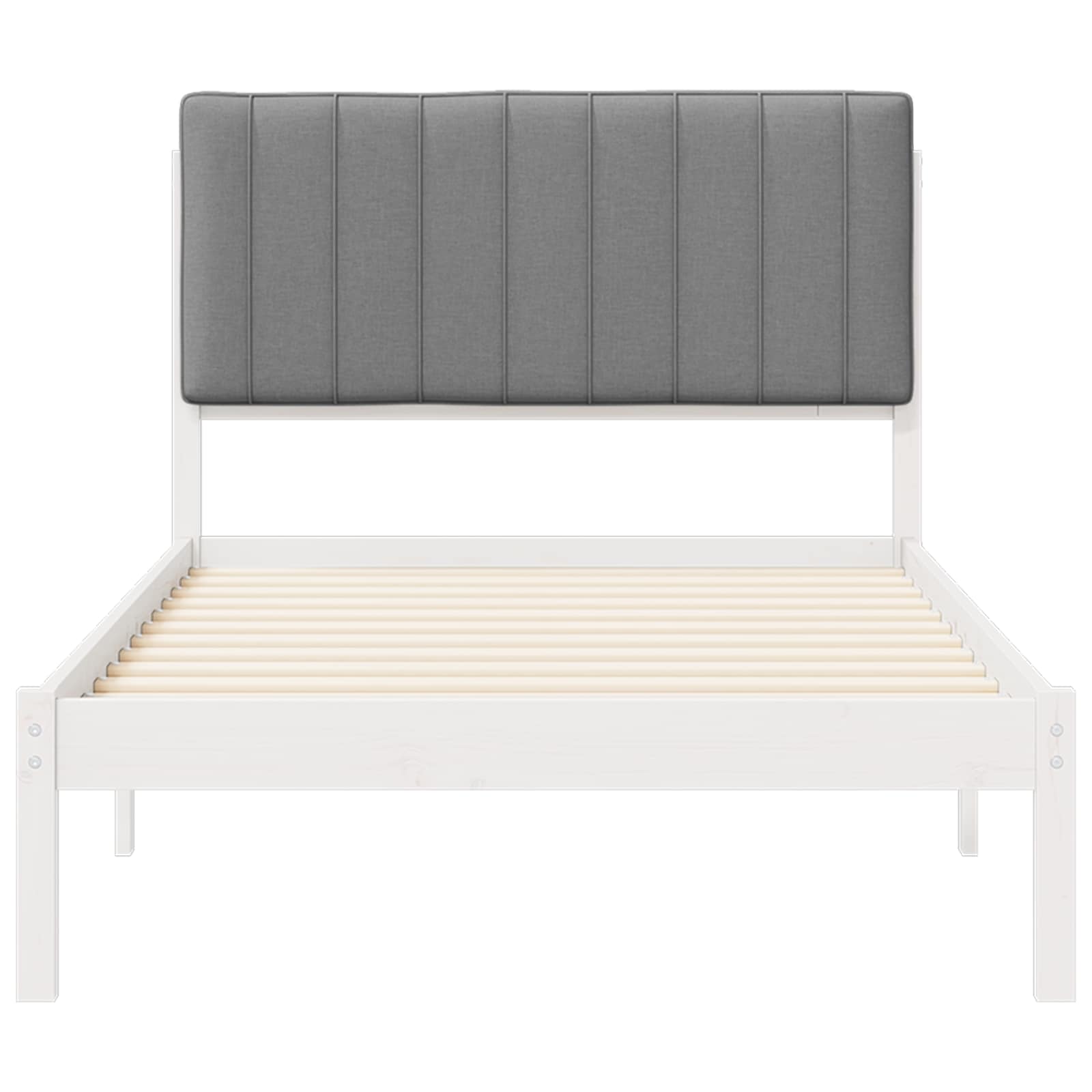 Bedframe met Gevoerd Hoofdgedeelte Lichtgrijs 100 x 200 cm