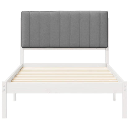 Bedframe met Gevoerd Hoofdgedeelte Lichtgrijs 100 x 200 cm
