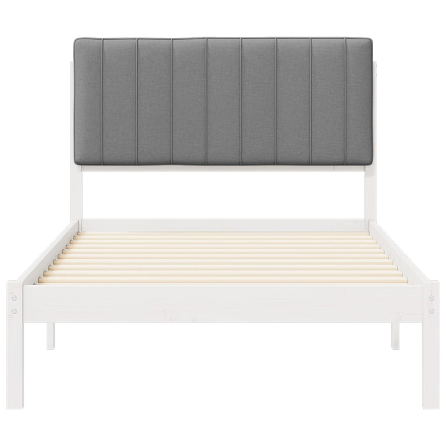 Bedframe met Gevoerd Hoofdgedeelte Lichtgrijs 100 x 200 cm