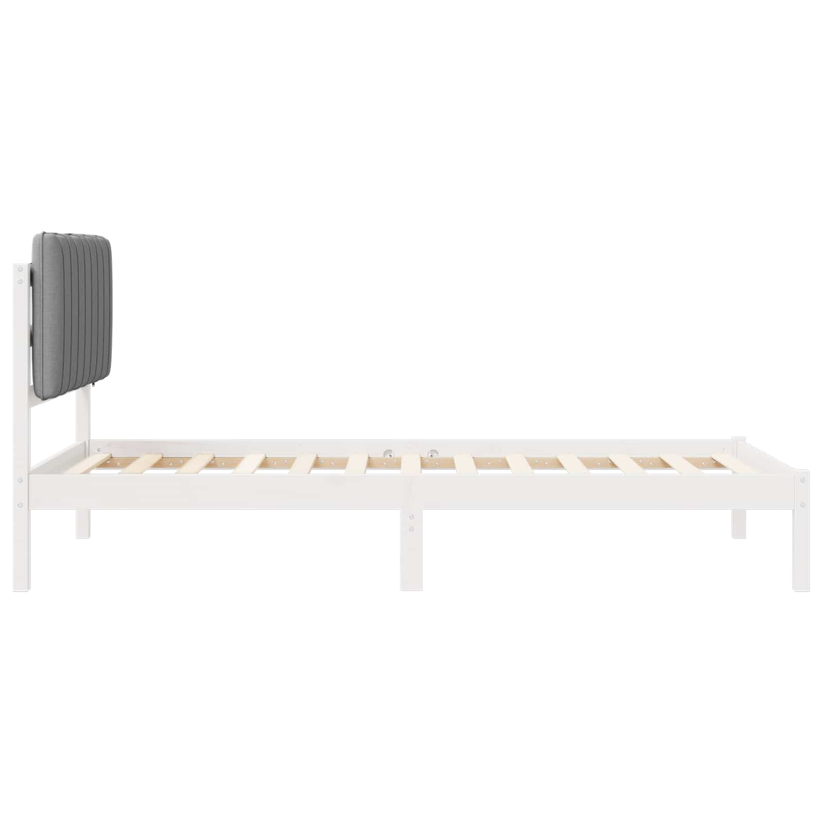 Bedframe met Gevoerd Hoofdgedeelte Lichtgrijs 100 x 200 cm