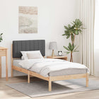 Bedframe massief grenenhout 205x95 cm natuurlijk donkergrijs