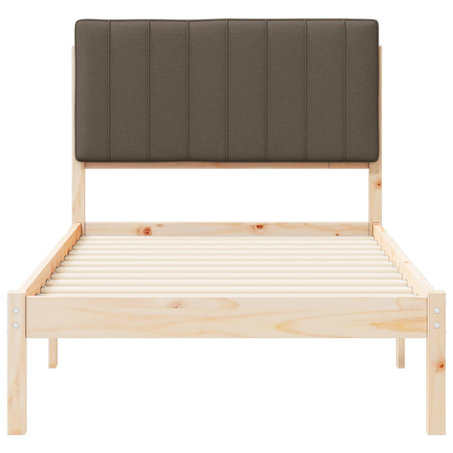 Bedframe met Gevoerd Hoofdgedeelte Natuurlijk en Taupe
