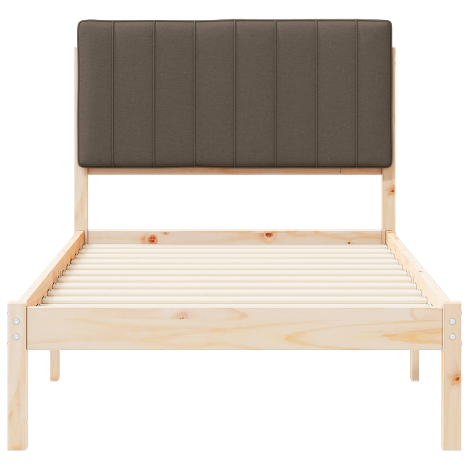 Bedframe met Gevoerd Hoofdgedeelte Natuurlijk en Taupe