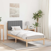 Bedframe met Gevoerd Hoofdgedeelte Lichtgrijs 80 x 200 cm