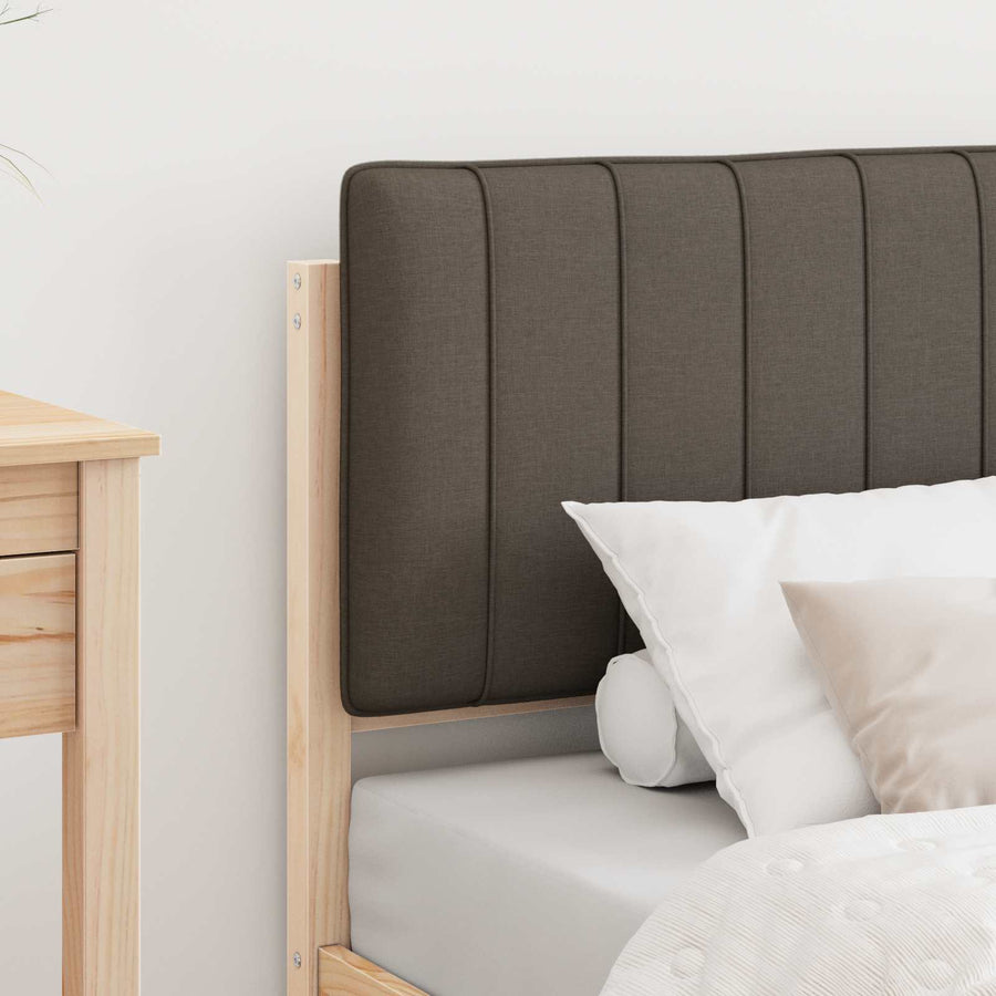 Bedframe met Gevoerd Hoofdgedeelte Taupe 80 x 200 cm