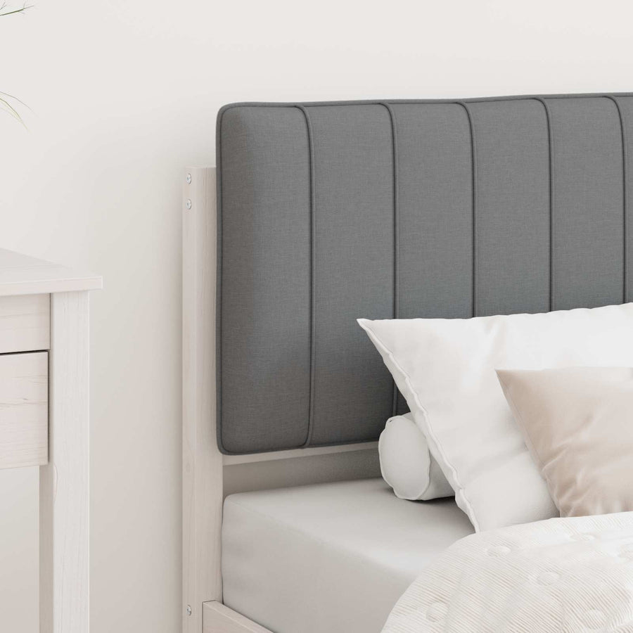 Bedframe met Gevoerd Hoofdgedeelte Lichtgrijs 80 x 200 cm