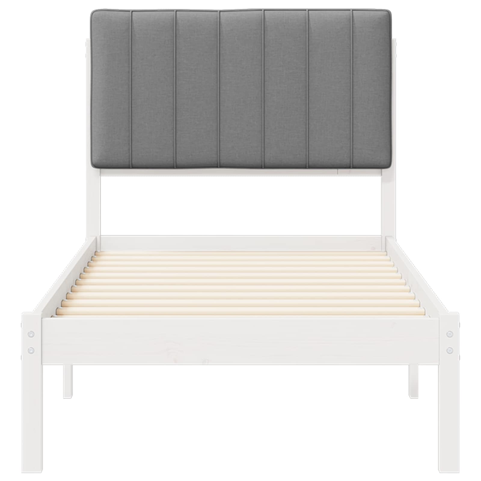 Bedframe met Gevoerd Hoofdgedeelte Lichtgrijs 80 x 200 cm