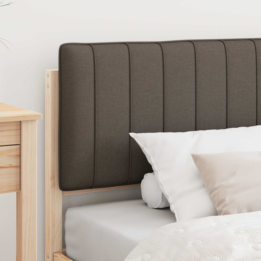 Bedframe met Gevoerd Hoofdgedeelte Taupe 90 x 190 cm