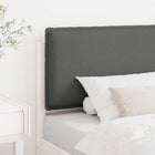 Upholstered Headboard White and Light Grey 100 cm